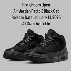Air Jordan Retro 3 Black Cat