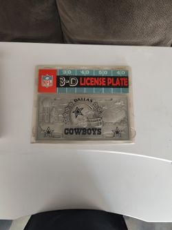 Dallas Cowboys 3-D License Plate 