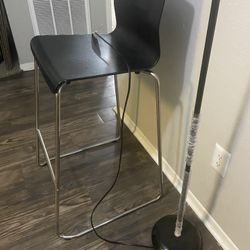Bar Stool, Floor Lamp, Folding Desk