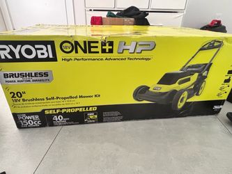 RYOBI ONE+ HP 18V 20” Self-Propelled Mower + 2 Batteries