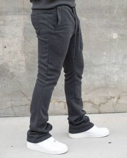 Stacked Flare Sweatpants Grey/black