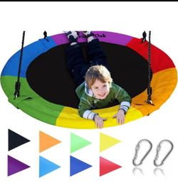 Tree Swing,Giant 40 Inches with Carabiners and Flags, Heavy Duty 1680D Oxford Fabric,700 lb Weight Capacity