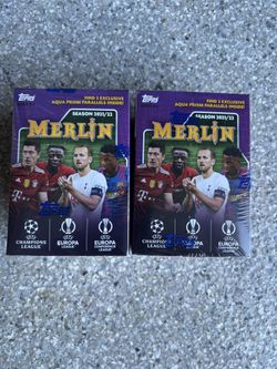 2021-22 Topps Merlin Soccer Blaster Box Lot Of 2