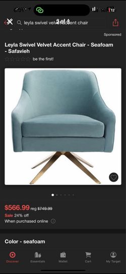 Swivel pink accent chair