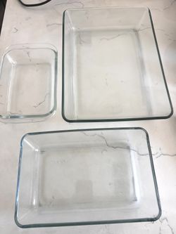 New! Heavy Duty Glass Oven Tray Set ( Large ,Medium, Small)