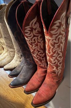 Red western boots