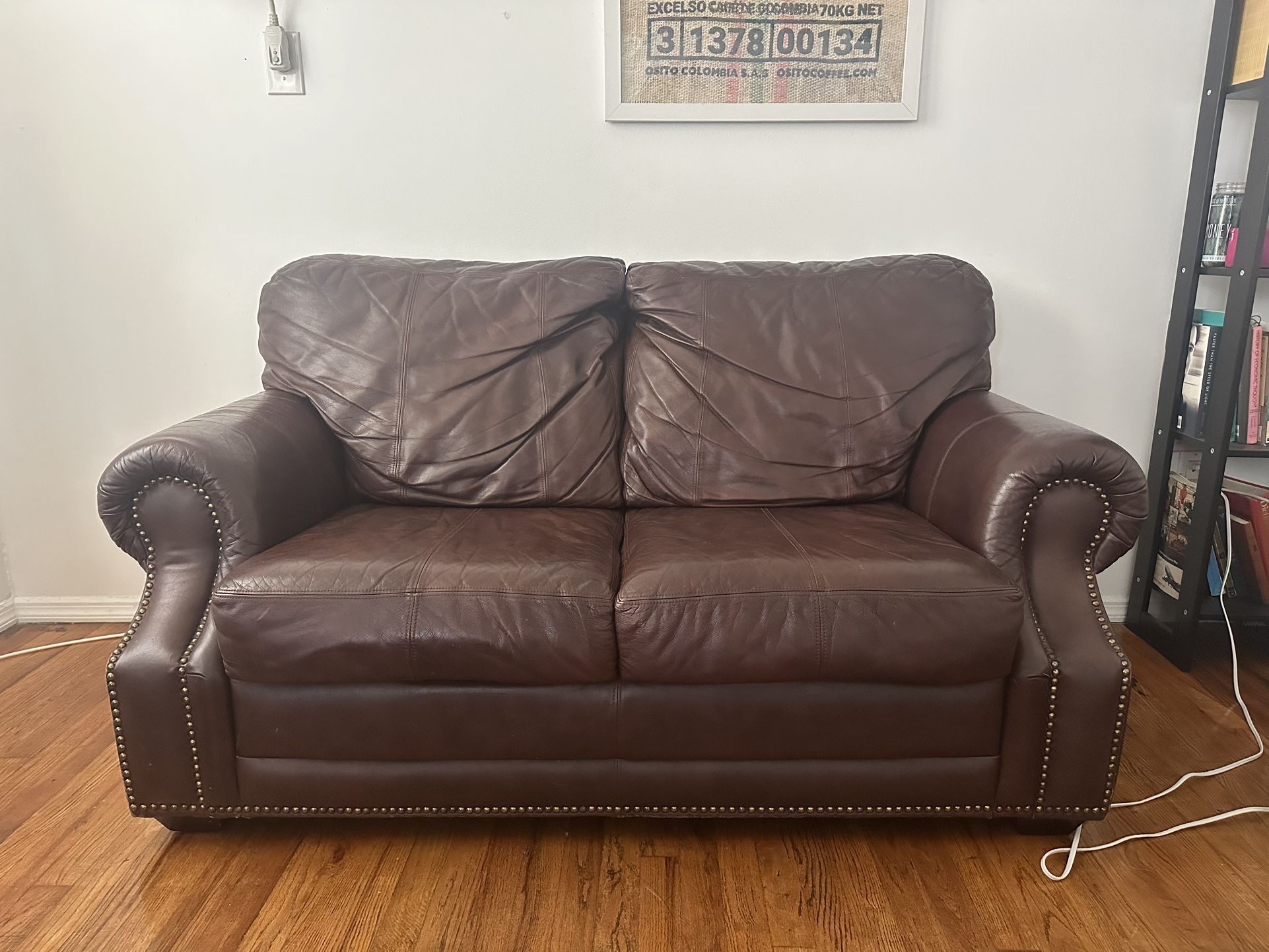 Leather Couch With Ottoman