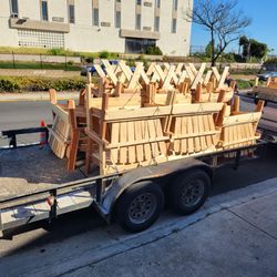 Outdoor Patio set. 2 chairs, loveseat, table - UNSTAINED