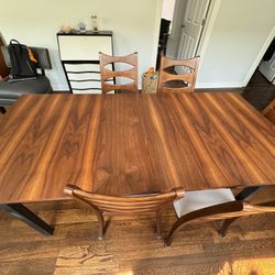 Refinished Walnut Room and Board Dining Table 