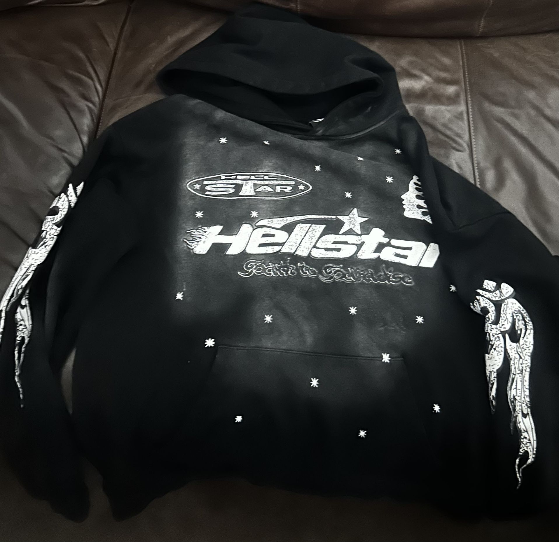 black hellstar hoodie m 