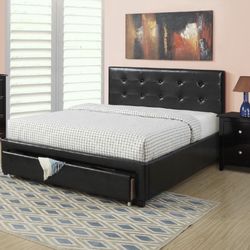 Queen Size Bed Frame With Pillow Top Mattress Included
