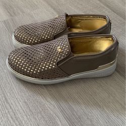 Michael Kors Girls Shoes Size 3 Gold And Brown
