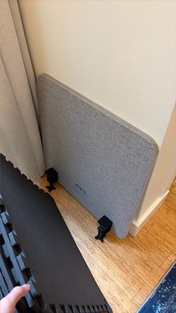 VIVO 24x24 Acoustic Desk Privacy Panel - Gray (Clamp-On)