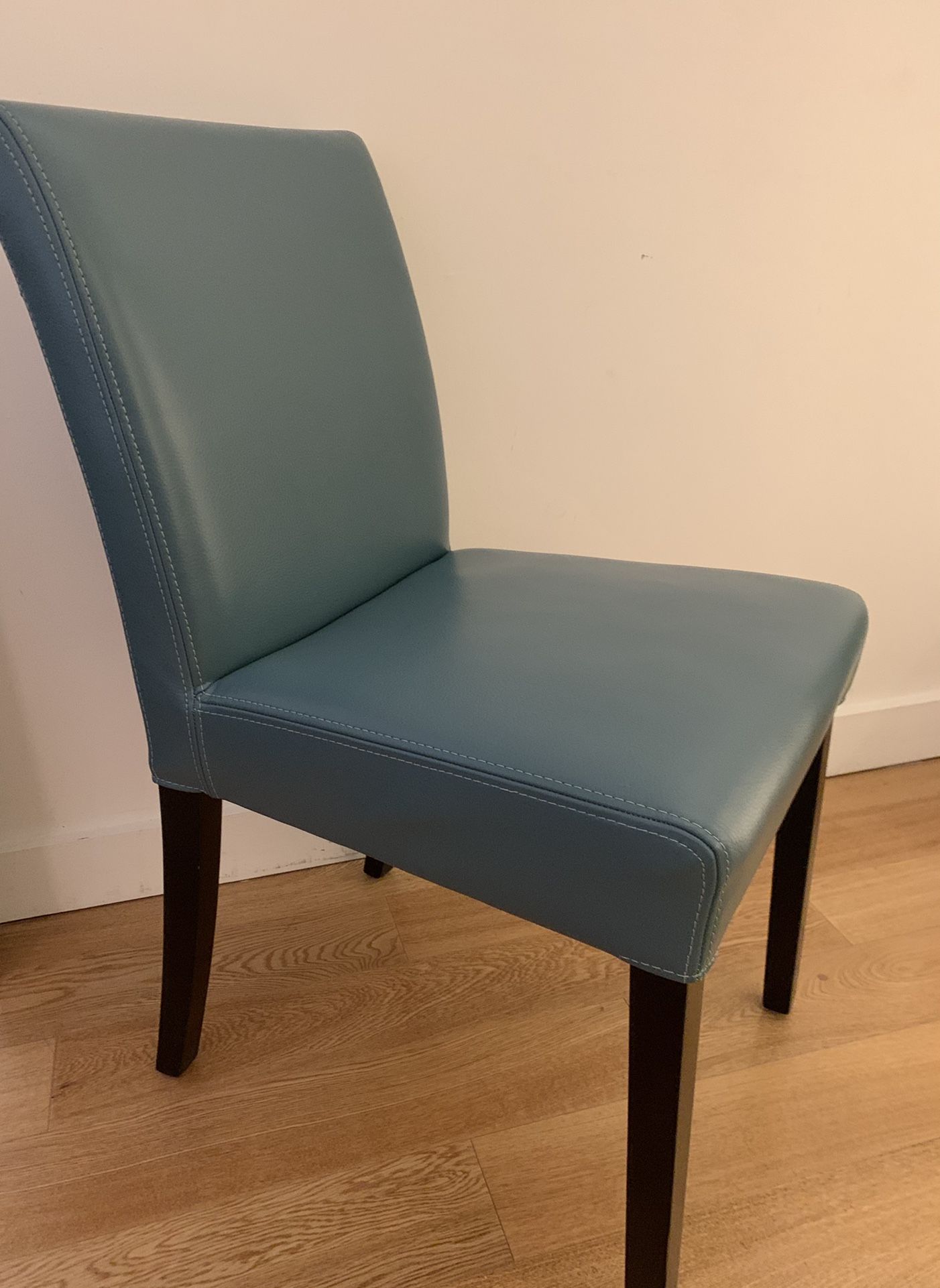 Crate & Barrel Lowe Ocean Leather Chair