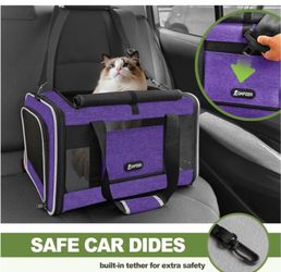 Pet Carrier for Cat 18x11x11 Inch, Top Load Small Dog Car Ride Crate