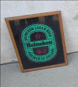 Heineken  Beer Framed Mirror Sign