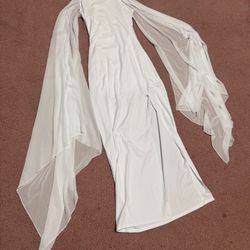 New Small white long Flowy stretchy photo gown angel costume dress Evening