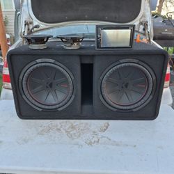 Subwoofer KICKERS 12" and ALPINE dor Speakers,  PIONEER car Stereo. 