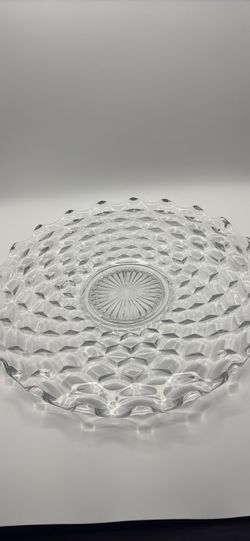 Fostoria American Cubist Glass Serving plate
