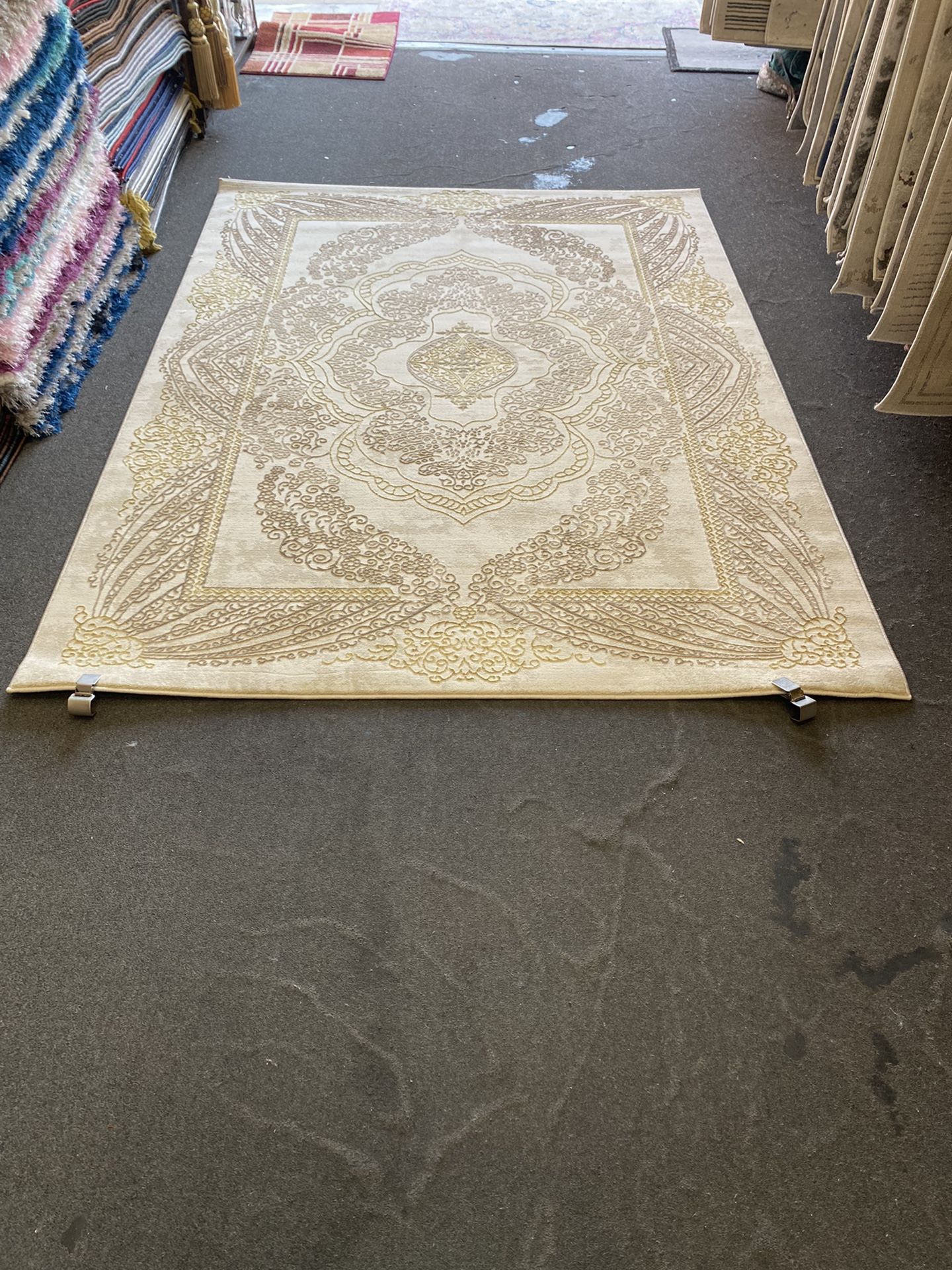 5x7 Area Rugs Carpet Rugs PerSian Design Thick Colors Beige Gold