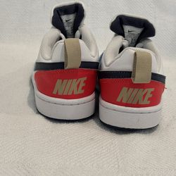Nike Court Borough Low Kids Sneakers Size  4 White Blue Red