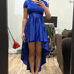 Royal Blue High-Low Dress
