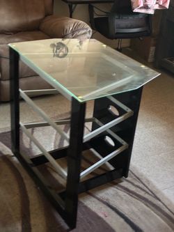 Glass top coffee table