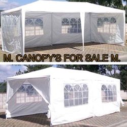 10x20  Canopy with 6 Sidewalls and Windows, Outdoor Instant Canopy Tent for Parties