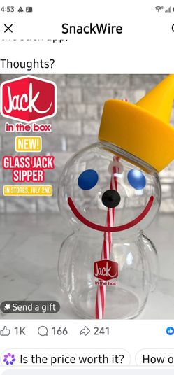 Jack In The Box Limited-Edition Sipper Cup