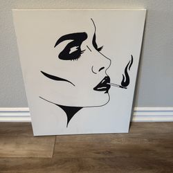 Woman Smoking Painting