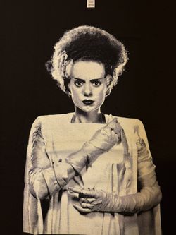 Miss Frankenstein Black Short Sleeve T-Shirt Size XL Unisex