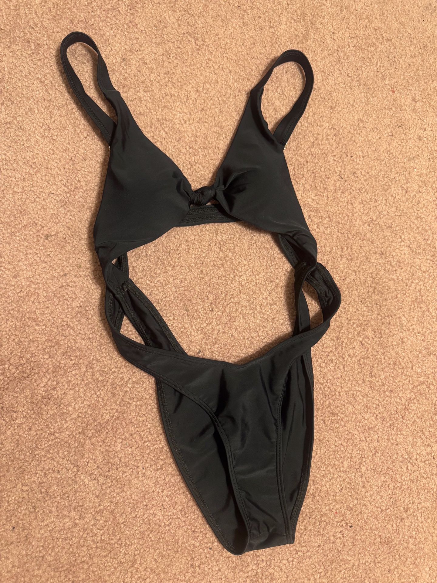 New Small Black Bikini Swimsuit Bathing Suit Festival Boho One Piece