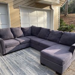 Gray 2-Piece Sectional Sofa w/reversible chaise