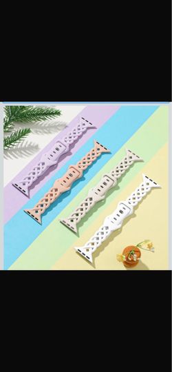 Correas de silicona finas y transpirables para Apple Watch (40 mm, 38 mm, 41 mm, 44 mm, 45 mm, 46 mm, 49 mm, 42 mm); diseño deportivo y elegante con p