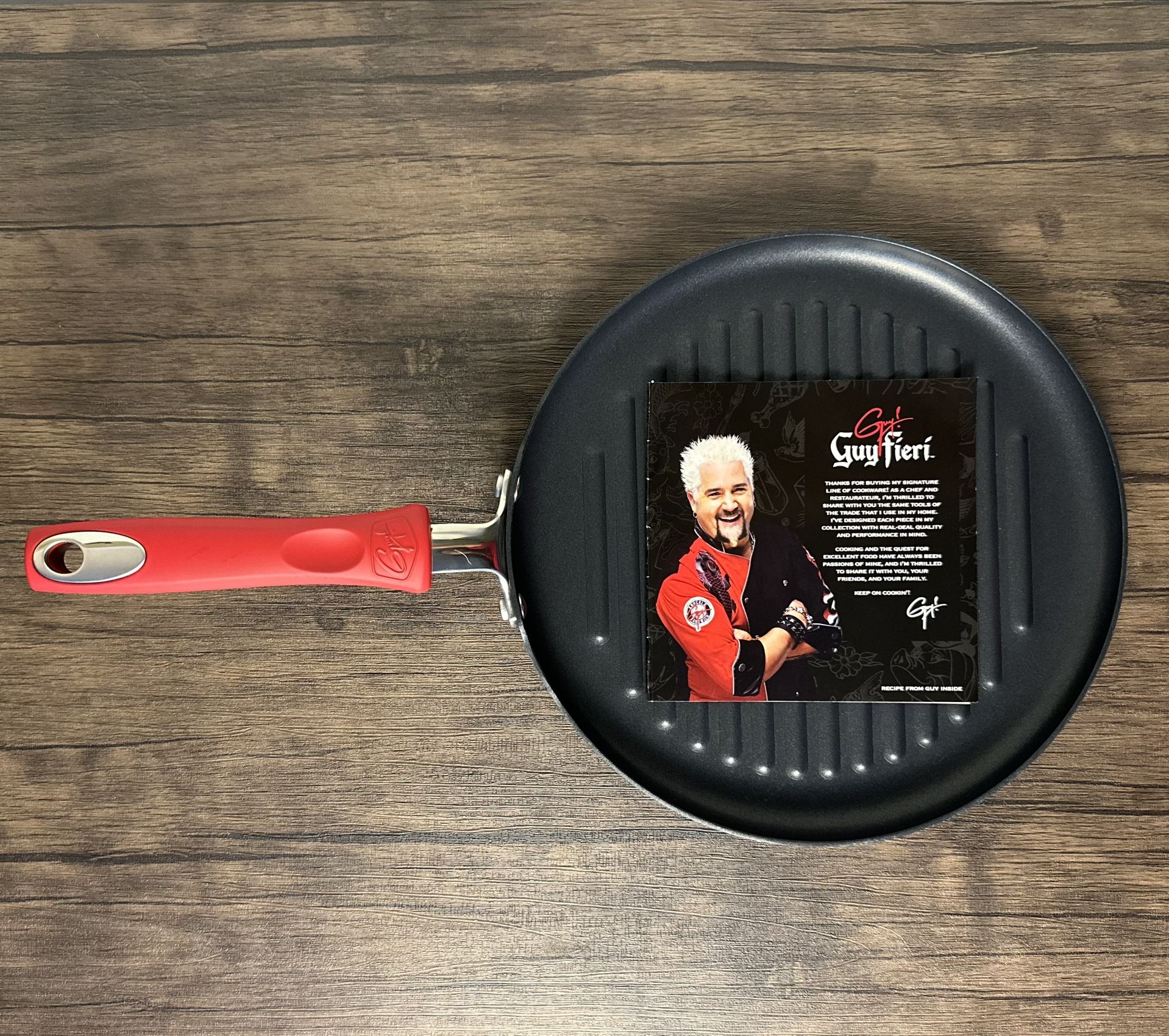 Brand New Guy Fieri 10” Non-Stick Grill Pan