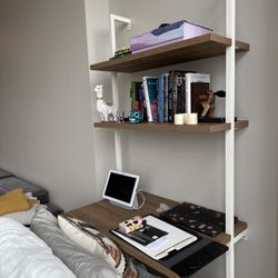 Floating Shelves With Desk