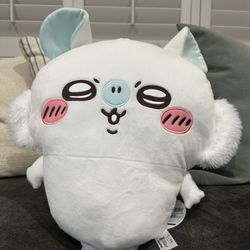 Chiikawa Momonga White Light Blue Big Plush 17.7"