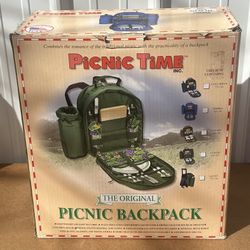 PICNIC TIME The Original PICNIC BACKPACK”(Yukon•Green)Service For Four 