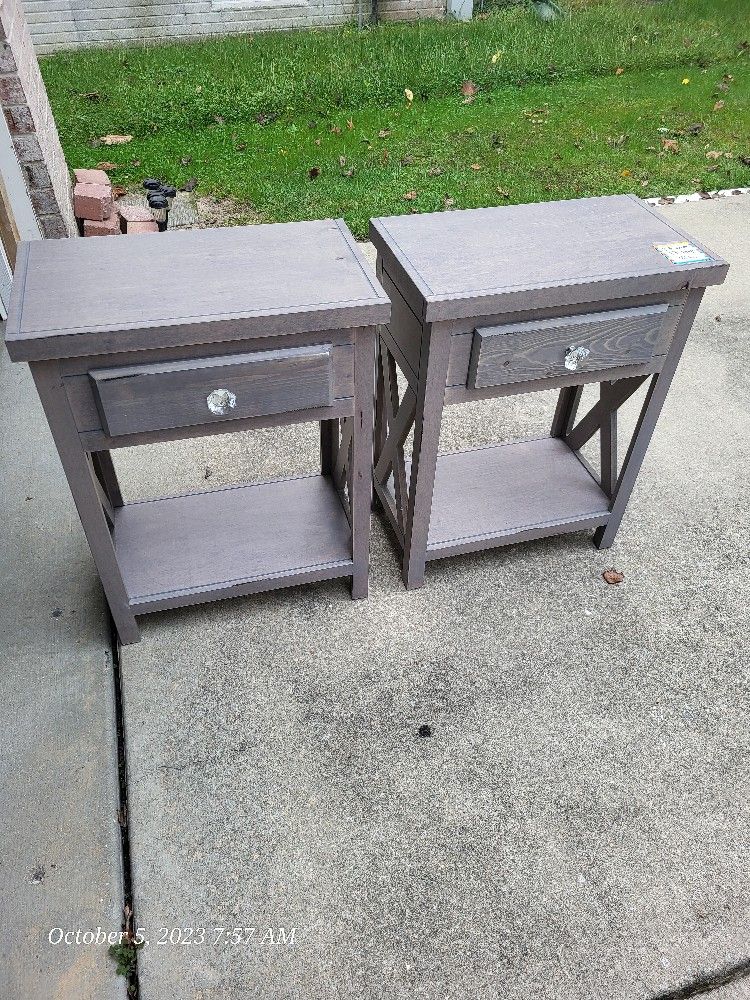 End Tables Night Stand Pair of 2