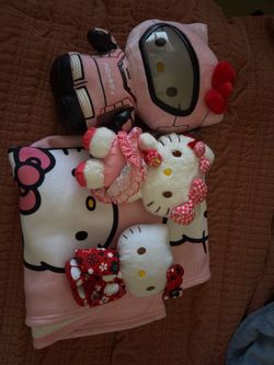 Hello Kitty Plushies & Blanket
