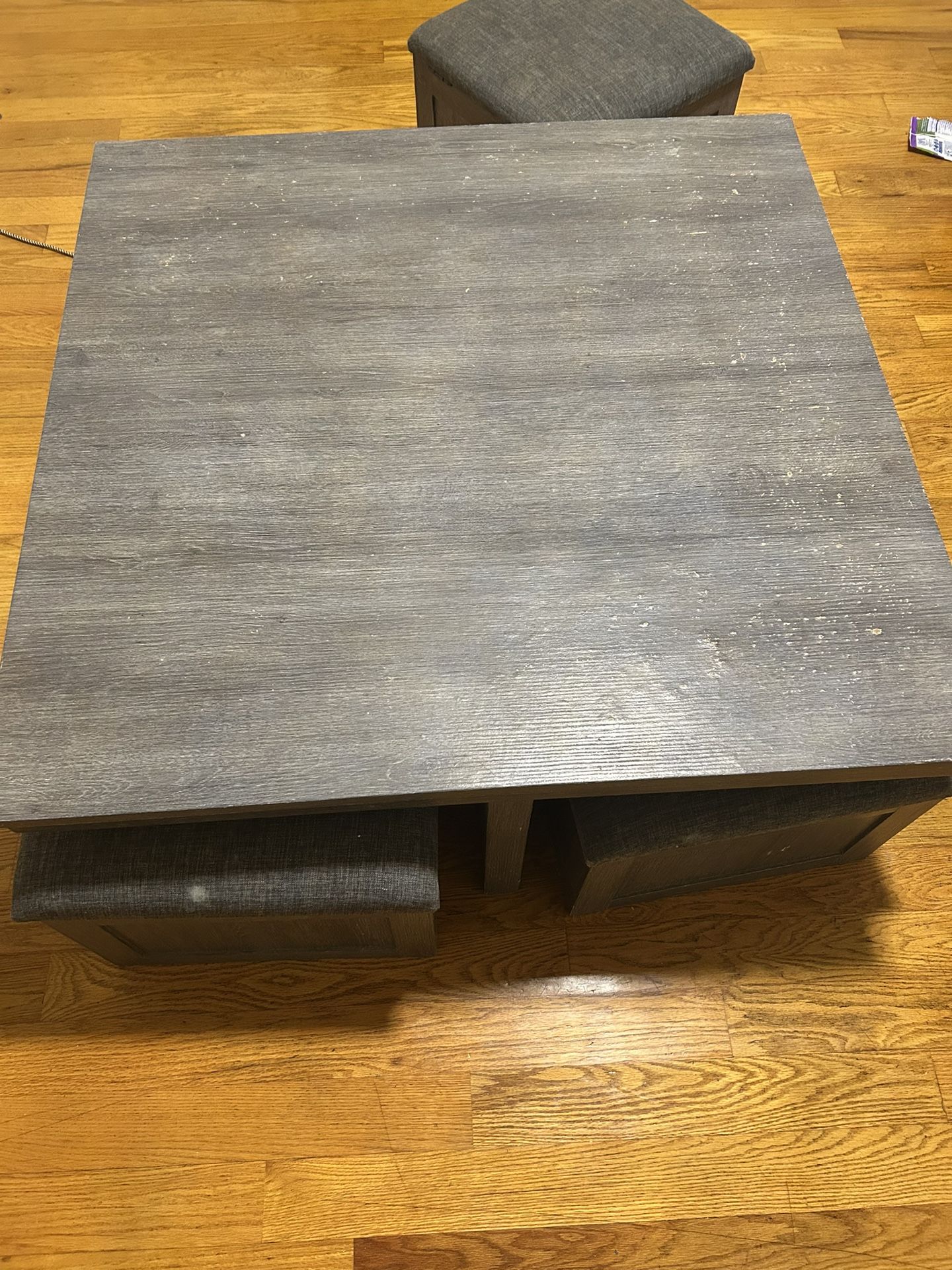 Coffee Table W/ Ottoman Chairs