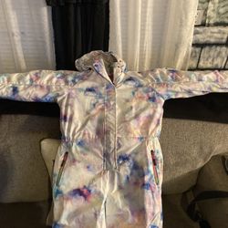 One piece of snowsuit fit size 8 size 10 kids galaxy color