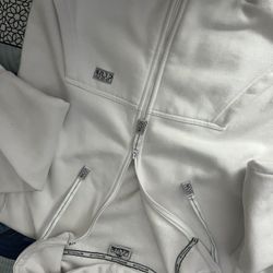 Pro Club White Zip Up 