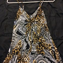 Leopard Print Spaghetti Strap Top 