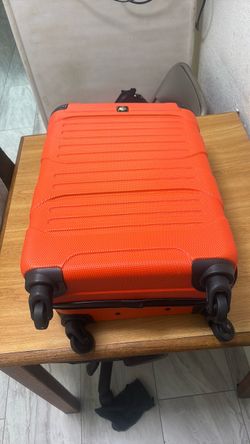 Orange Hard Shell Spinner Luggage Suitcase