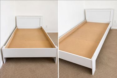 White Platform Bed Frame - Twin