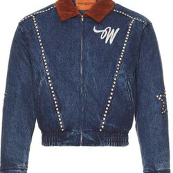 Wish Me Luck Studded Denim Jacket in Denim.retail $285.sold out.worn once