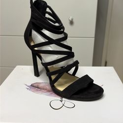 Black Strap Heels 