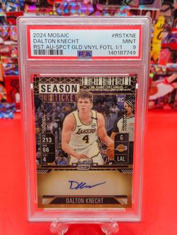 2024 dalton knecht Gold vinyl ✨️ season ticket fotl mosaic 1/1 autograph psa 9
