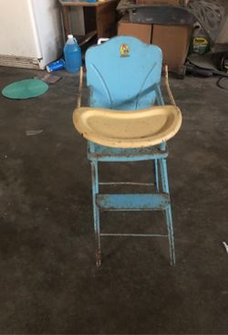 Old antique high chair